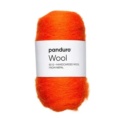 Nepal Wool lamswol - 50 gram - oranje bij Pipoos