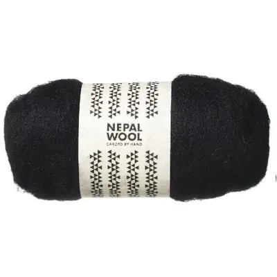 Nepal Wool lamswol - 50 gram - zwart bij Pipoos