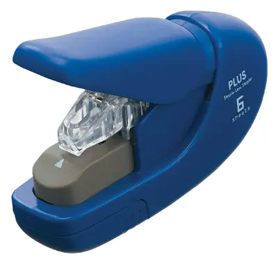 Nietmachine Plus nieten zonder nietjes blauw bij KantoorArtikelen.nl