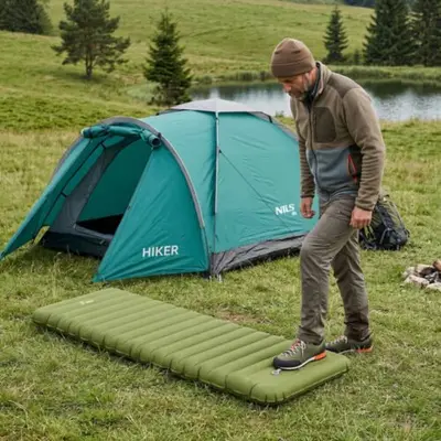 Nils Camp 10 cm Slaapmat Ingebouwde Pomp bij Outdoorsportshop