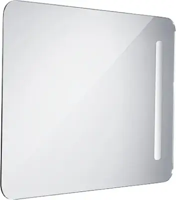 Nimco - Badkamerspiegel 2000 serie met LED-achtergrondverlichting, 60x80 cm, vierkant, aluminium ZP 2002 bij Sanitino