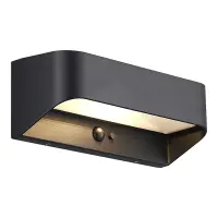 Nordlux solar wandlamp met sensor | Marcellio | 3000K | IP54 | 5W | Zwart bij 123led