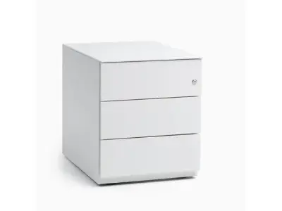 Note Verrijdbaar Ladeblok 3laden A6 Krijtwit bij DiscountOffice.nl