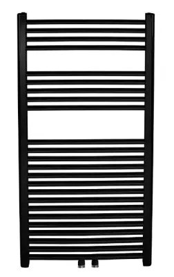 Novaservis - Badkamer radiator recht 120 cm, mat zwart 450/1200/RS,5 bij Sanitino