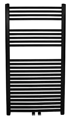 Novaservis - Badkamer radiator recht 120 cm, mat zwart 600/1200/RS,5 bij Sanitino