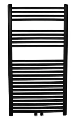 Novaservis - Badkamer radiator recht 180 cm, mat zwart 600/1800/RS,5 bij Sanitino