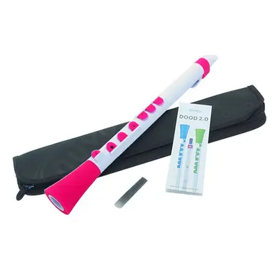 NUVO DooD 2.0 wit-roze blokfluit in C met kleppen en kunststof riet bij VDS Instrumenten