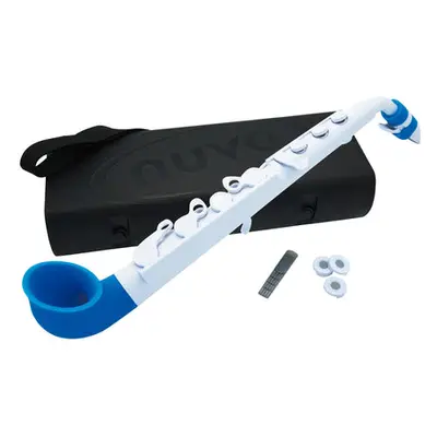 NUVO jSAX 2.0 wit-blauw saxofoon in C lichtgewicht met kunststof rieten kindersaxofoon bij VDS Instrumenten