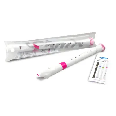 Nuvo Sopraanblokfluit, wit/pink bij Brugman Muziek