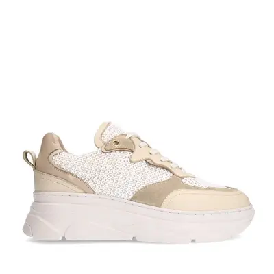 Off white leren sneakers bij Sacha