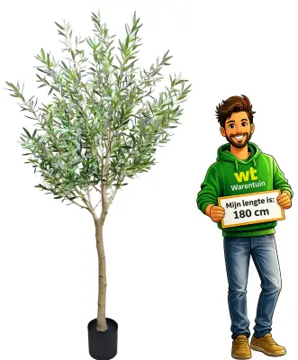 Olijfboom 240 cm met plastic pot kunstboom Uni Plant bij Warentuin