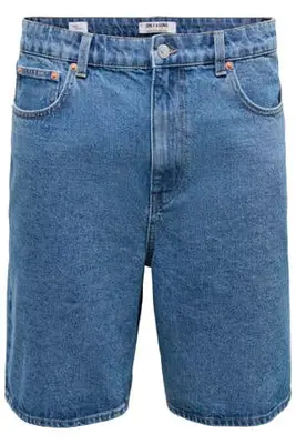 ONSFADE straight denim short medium blue denim bij Wehkamp