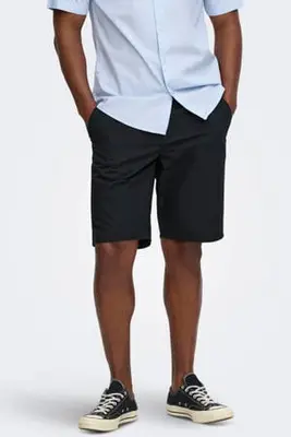 ONSKAL slim chino short zwart bij Wehkamp