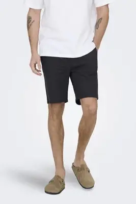 ONSREID slim casual short zwart bij Wehkamp