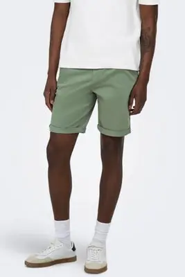 ONSSAUL regular chino short groen bij Wehkamp