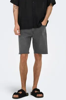 ONSWEFT regular denim short medium grey denim bij Wehkamp