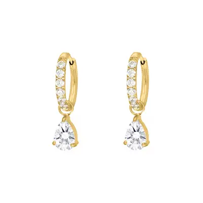 Oorbellen crystal drop goudkleurig bij DRKS