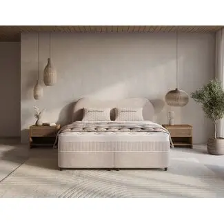 Opbergboxspring Arcus- Beige bij Beddengoeddirect