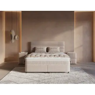 Opbergboxspring Horizon Sand/Beige bij Beddengoeddirect