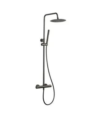Opbouw Regendouche Xellanz Sen ECO Gunmetal thermostatische regendoucheset – 29.3849 bij Sani4Comfort
