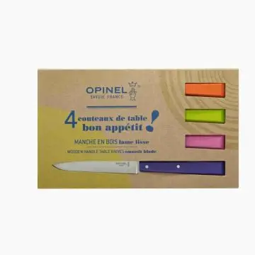 Opinel Bon Appétit Pop N°125 Tafelmessenset 4-delig bij Messen.nl