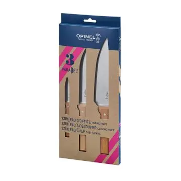 Opinel Parallèle Keukenmessenset 3-delig bij Messen.nl