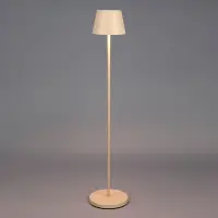 Oplaadbare vloerlamp | 124 cm | 2200-2700K | Dimbaar | Afstandsbediening | IP54 | Zandkleur bij 123led