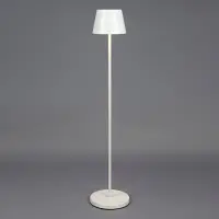 Oplaadbare vloerlamp | 124 cm | 2200-2700K | Dimbaar | Afstandsbediening | IP54 | Wit bij 123led