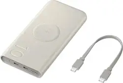 Originele Samsung 25W Wireless Powerbank met USB-C 10.000 mAh Beige bij GSMpunt
