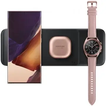 Originele Samsung 3-in-1 Draadloze Oplader Smartphone/Buds/Watch Zwart bij GSMpunt