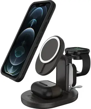 OtterBox 3-in-1 MagSafe Oplader iPhone/AirPods (Pro)/Apple Watch Zwart bij GSMpunt