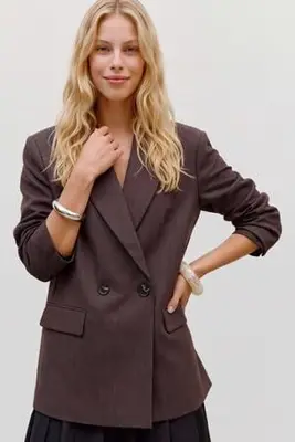 oversized blazer - bruin bij Wehkamp