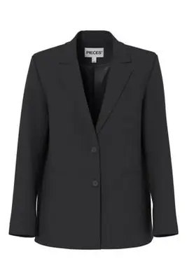 oversized blazer Plus Size - zwart bij Wehkamp