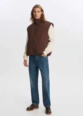 Oversized gewatteerde bodywarmer bij The Sting