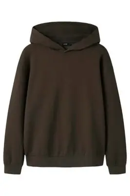 oversized hoodie - donkerbruin bij Wehkamp
