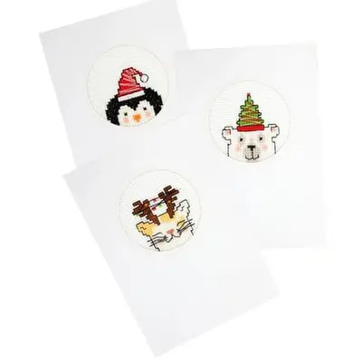 Pako Borduurpakket Kerstkaarten 3 stuks bij Art en Hobby