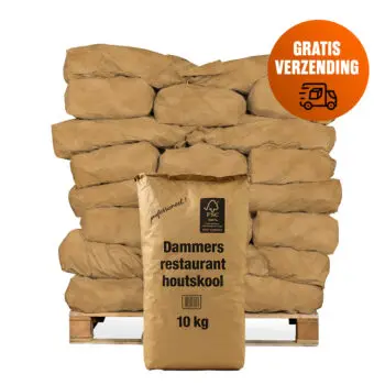 Pallet Dammers Restaurant Houtskool á 43 zakken bij Grill Discounter