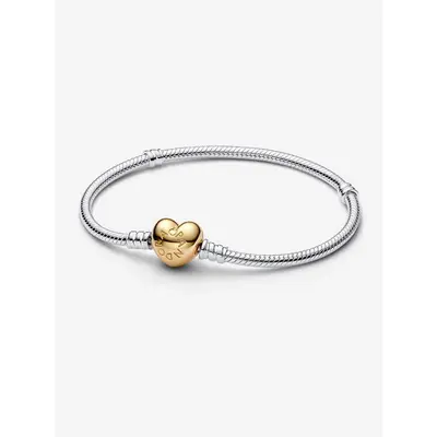 Pandora Armband Bicolor Hartsluiting 20cm 568707C00-20 bij JuweliersWebshop