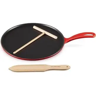 Pannenkoekenpan Gietijzer Kersenrood 27 cm bij Marc Cook & Home