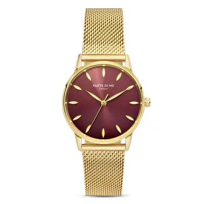 Parte Di Me Orologio rond dames horloge goudkleurig en donkerbruin PDM09055 bij Brandfield