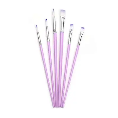 Penselen Set – 6-delige Artist Brush Set (paars) bij Online-Schilderij