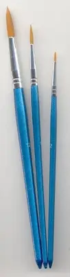 Penselen set nylon - 3x rond - 3 ST bij HobbyVision