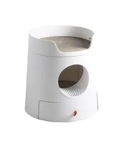 PETLUX design castle kattenbak wit bij Ecodiervoeding