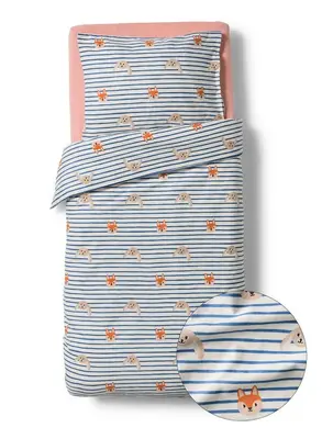 peuterdekbedovertrek 120x150cm flanel dieren bij HEMA