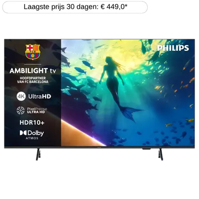 PHILIPS 50PUS8000 - Ultra HD 4K - Led-tv - 50 inch - 2025 bij MediaMarkt