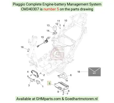 Piaggio Besturingssysteem Motoraccu CPL CM340307 bij Goedhart Motoren
