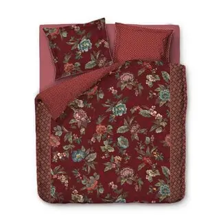 Pip Studio dekbedovertrek Poppy Stitch Red bij Bedderie