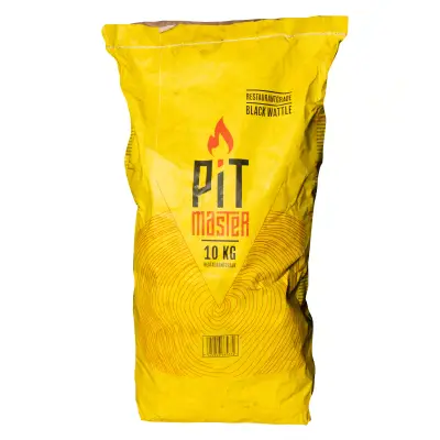 Pitmaster Acacia houtskool Black Wattle 10 Kg bij Kolenboertje