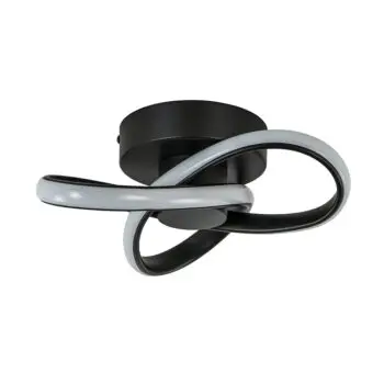 Plafondlamp Curle mini zwart bij Straluma