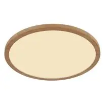 Plafondlamp houtlook IP44 d:29,5 cm 3000k bij Lampidee